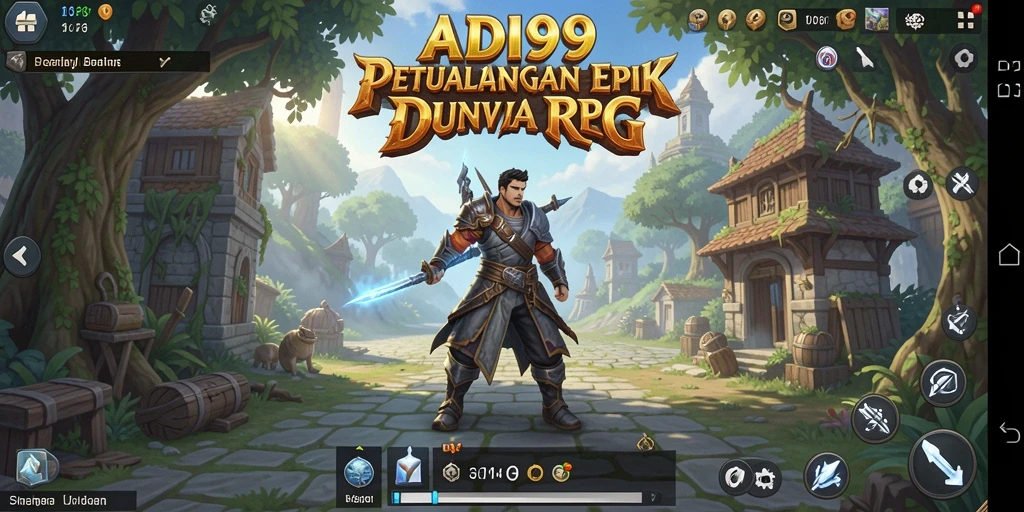Tangkapan layar menunjukkan aksi intens dalam gameplay RPG ADI99.