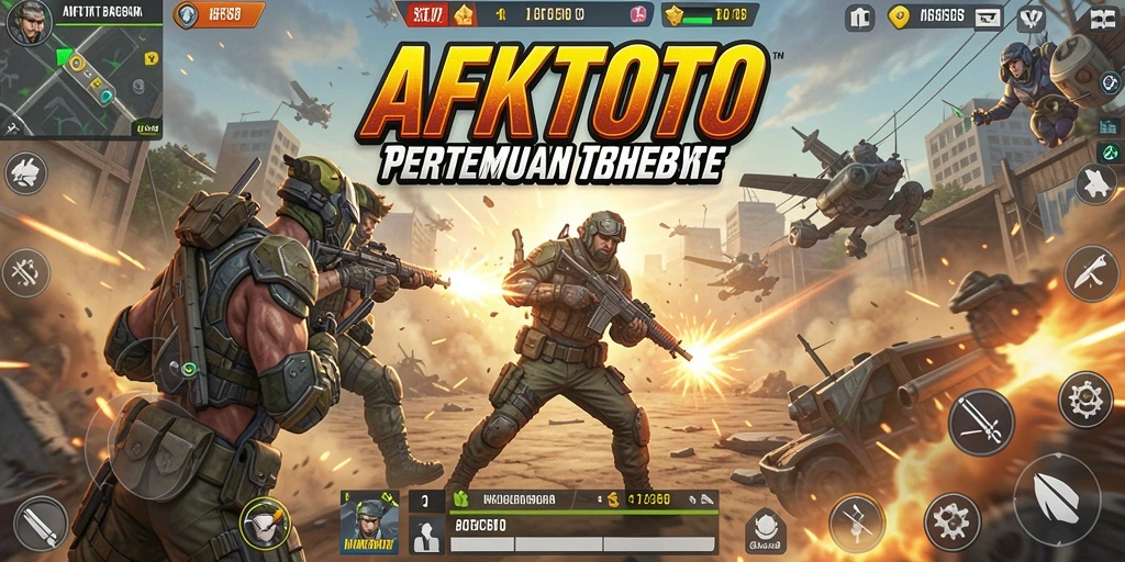 Menampilkan aksi seru dari game Battle Royale AFKTOTO.