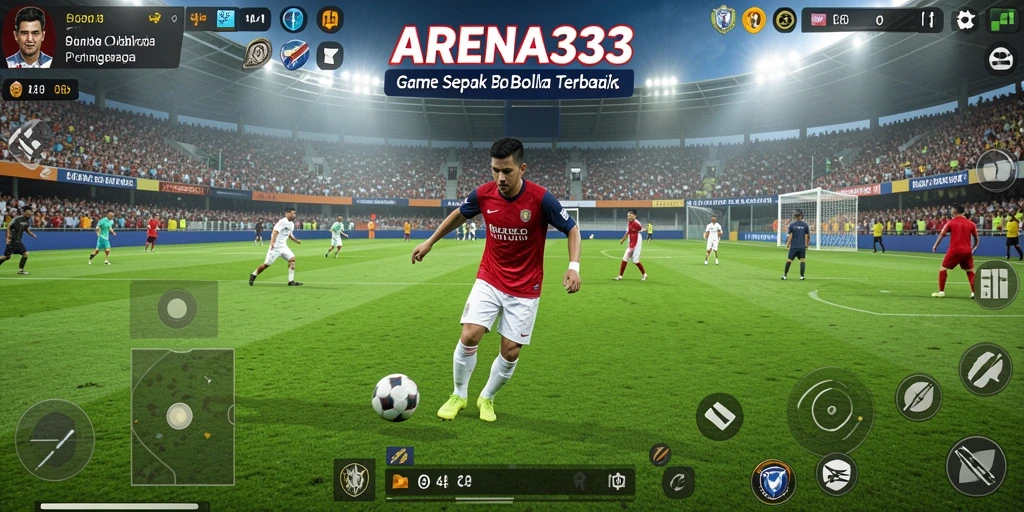 Tangkapan layar aksi seru dalam game sepak bola ARENA333.