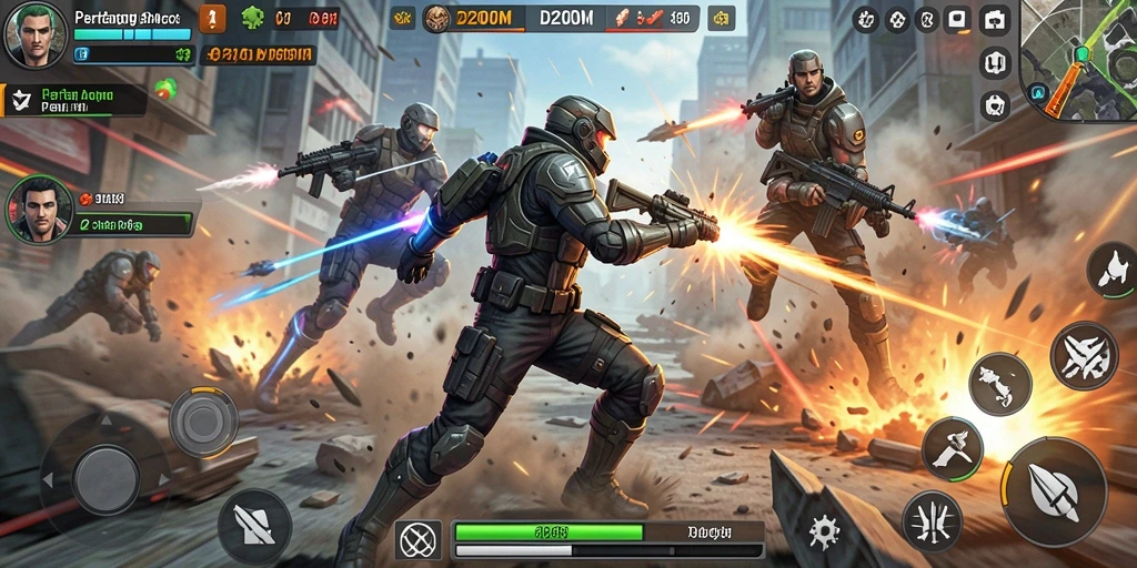 Tampilan gameplay D200M yang intens dan mendebarkan.