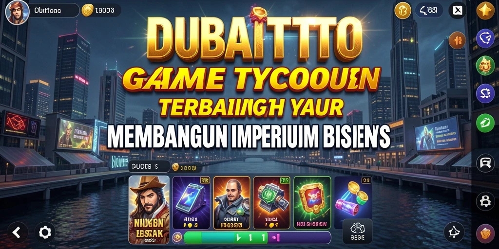 Tampilan gameplay DUBAITOTO dengan pengelolaan bisnis yang menarik.