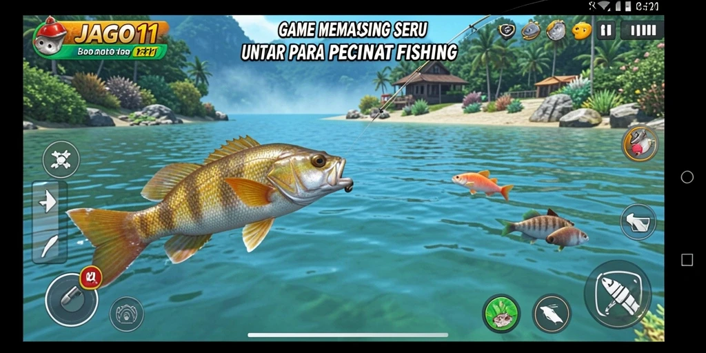 Tampilan menarik dari gameplay JAGO11 yang mengasyikkan saat memancing.