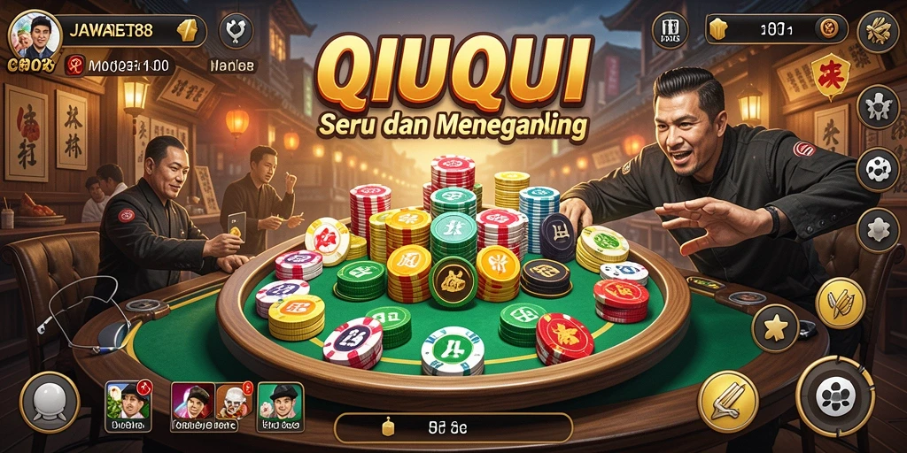 Screenshot gameplay QiuQiu JAWABET88 yang menegangkan.