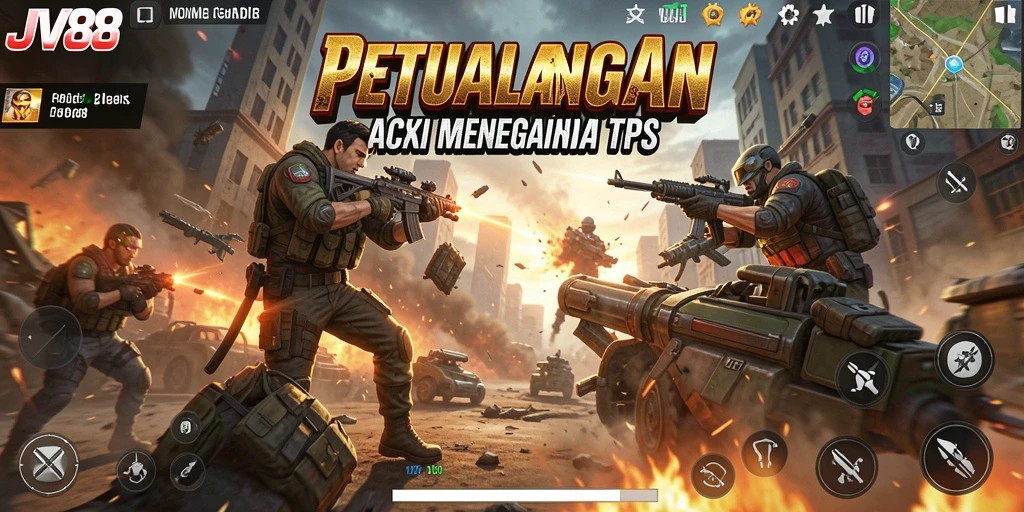 Screenshot gameplay JV88 dengan aksi seru dan grafis yang menakjubkan.