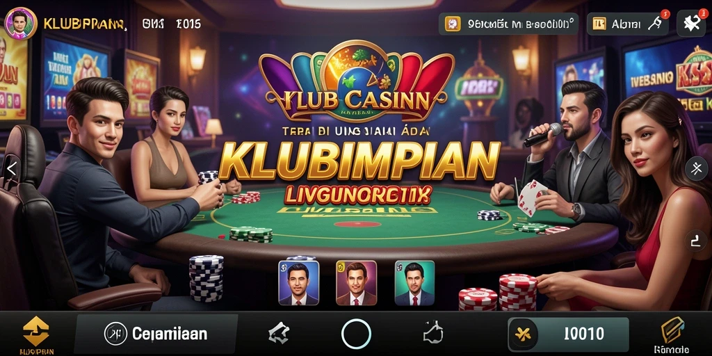 Tampilan gameplay Live Casino yang mengasyikkan di KLUBIMPIAN.