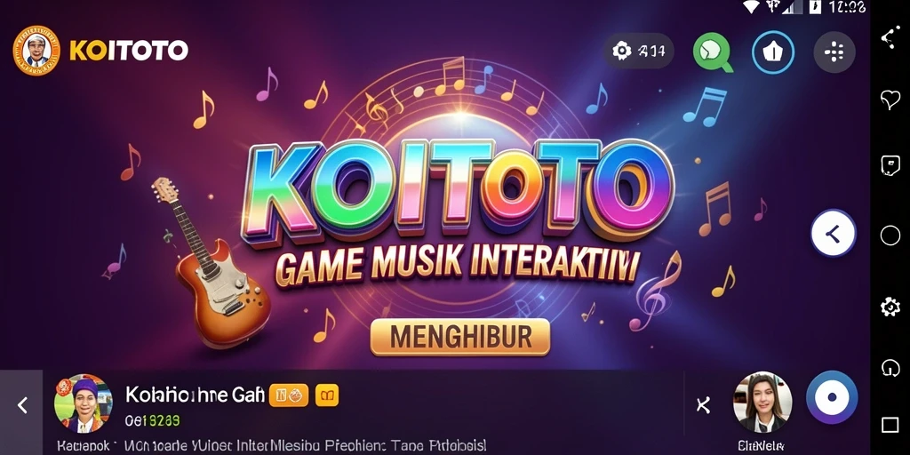 Tampilan gameplay KOITOTO dengan musik yang interaktif dan seru.