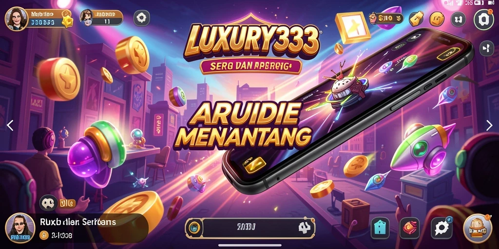 Tampilan gameplay LUXURY333 yang penuh warna dan dinamis.