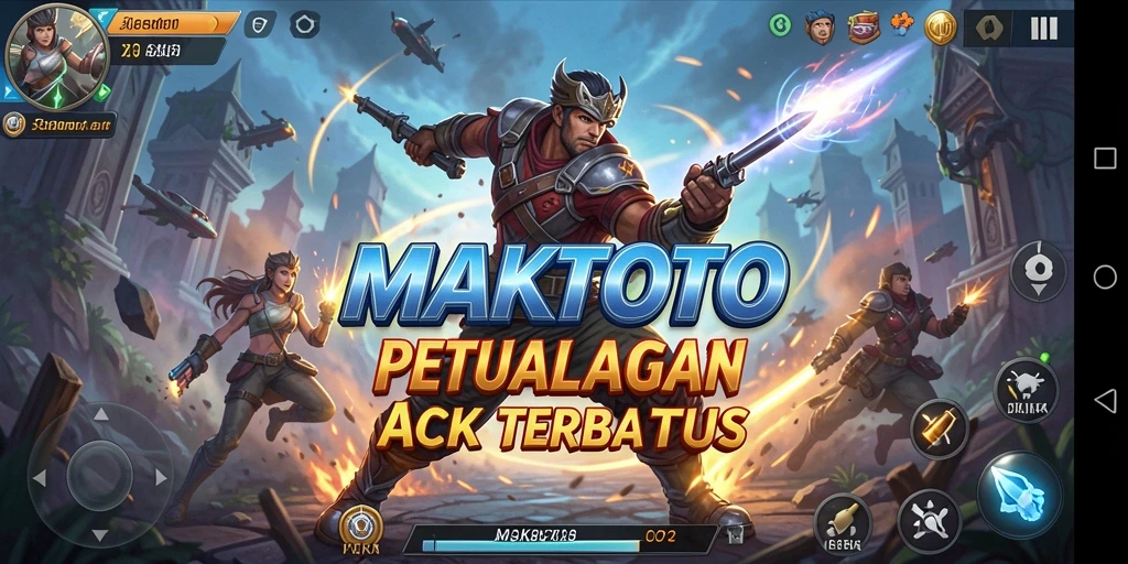 Screenshot gameplay MAKTOTO menampilkan aksi mendebarkan di dunia game.