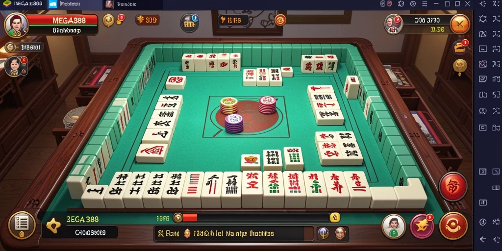 Tampilan menarik dari gameplay Mahjong di MEGA388.