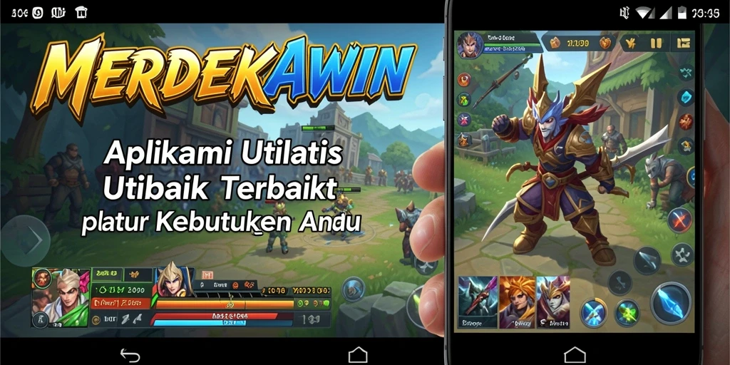 Tampilan utama MERDEKAWIN yang mengesankan dengan fitur utilitas.