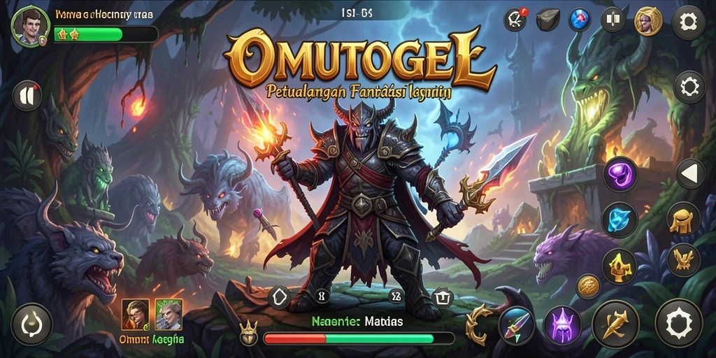 Tampilan gameplay menarik dari OMUTOGEL dengan aksi pertempuran RPG.