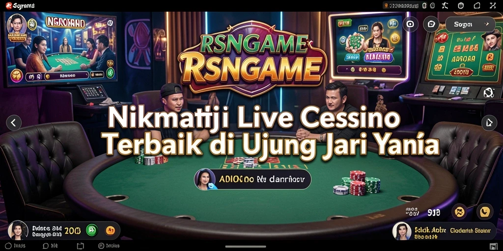 Tampilan gameplay Live Casino yang mengasyikkan di RSNGAME.
