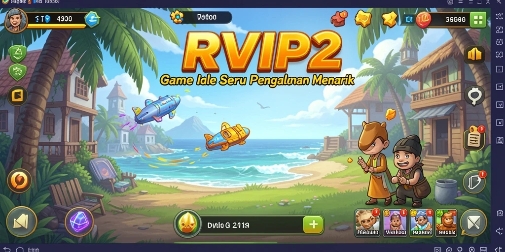 Tampilan utama gameplay RVIP2 yang menarik dan penuh warna.