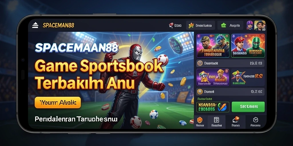 Tampilan gameplay menarik dari aplikasi Sportsbook SPACEMAN88.