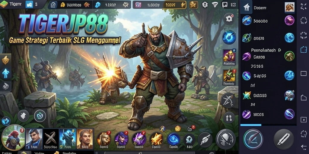 Screenshot gameplay <strong>TIGERJP88</strong> menunjukkan aksi strategis yang mendebarkan.