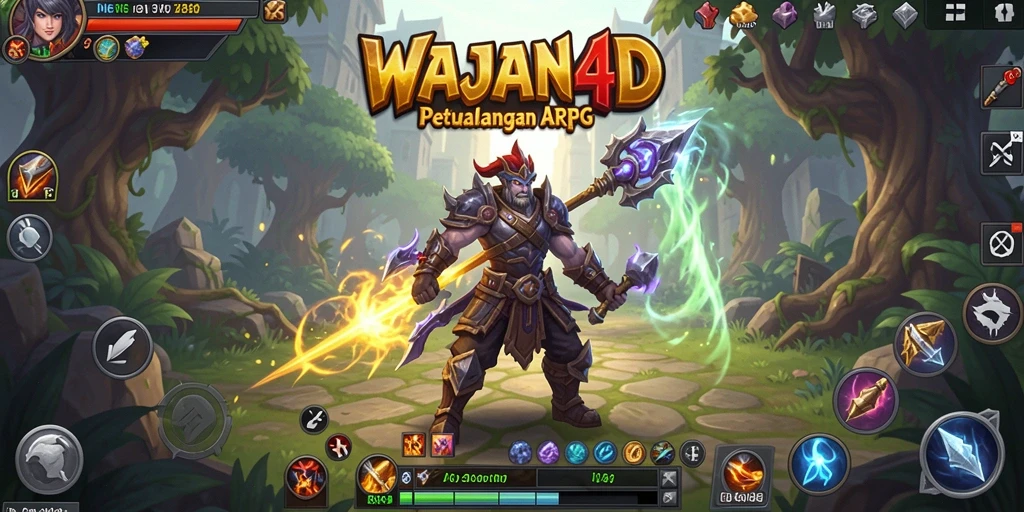 Tampilan gameplay seru di dunia fantasi WAJAN4D.